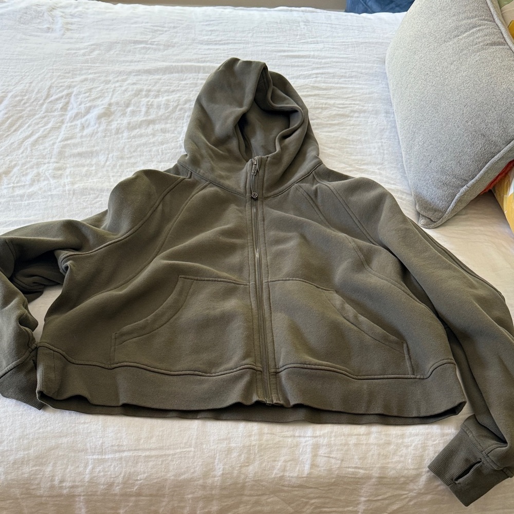 lululemon athletica olive green full zip